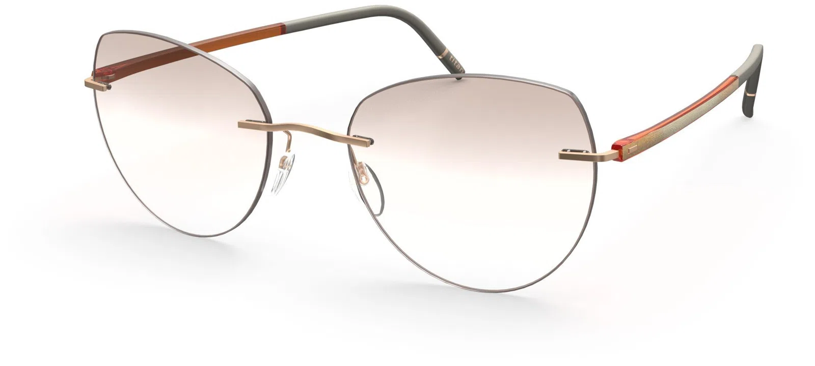 Silhouette The Wave Color Groove Demo Rimless 5567 Eyeglasses - view 104